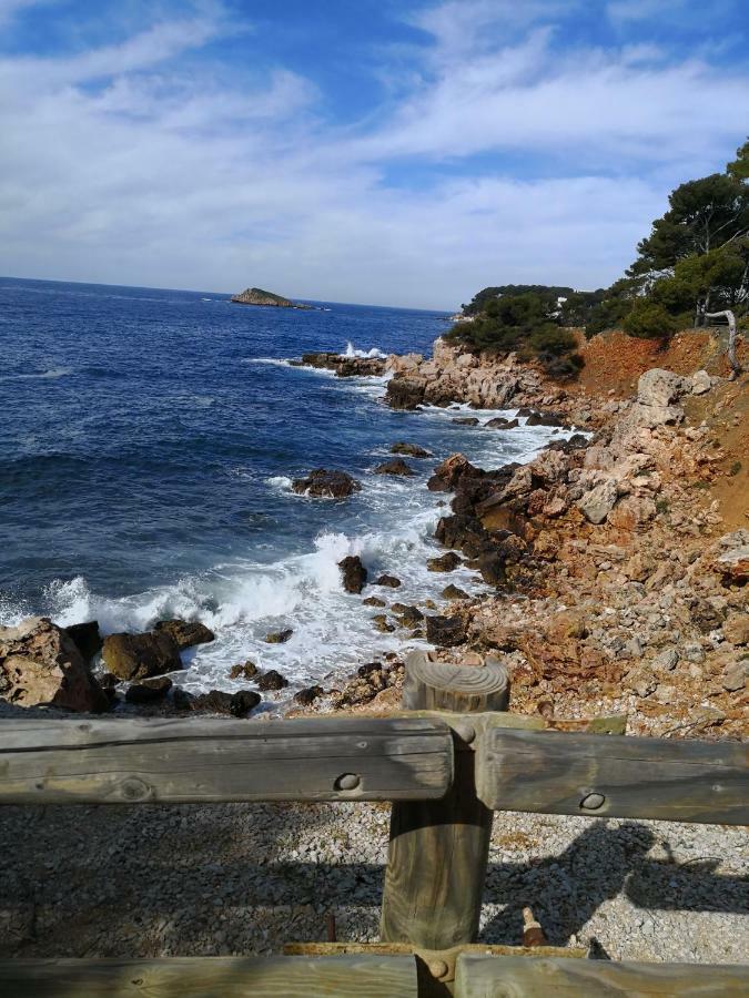 Domaine De La Coudouliere, T2 Climatise Terrasse Vue Mer Sans Vis A Vis Plage A 100M Six-Fours-les-Plages Exteriör bild
